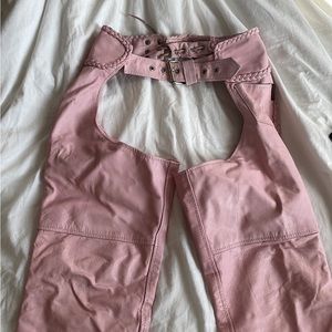 Pink Real Hot Leathers Riding Chaps Suki